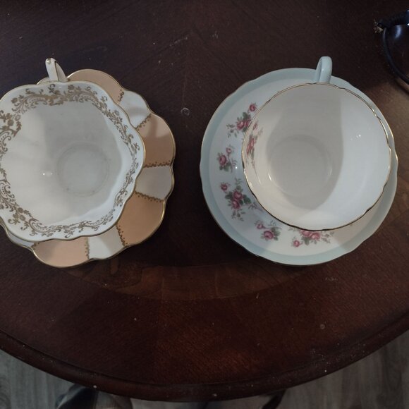 English bone china, Shelley, EB Foley, cups and saucers - Picture 8 of 10